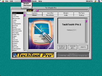 Tech Tool Pro has three levels of user interfaces.