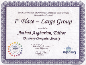 APCUG Newsletter Award