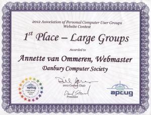 APCUG Website Award