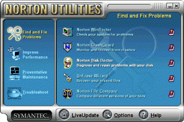 Norton Untilities 3.0 Integrator Screen Shot.