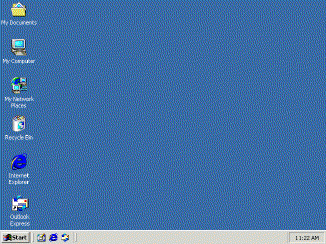 Windows 2000 Default Desktop.