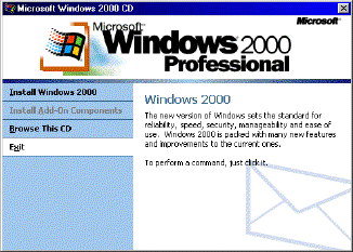Microsoft Windows 2000 CD.